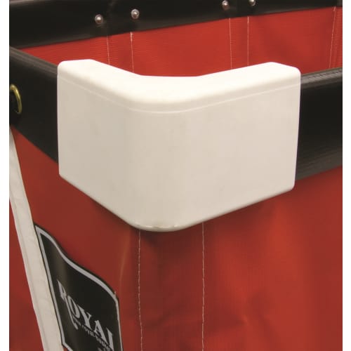 Parachoques de esquina Royal Basket para camiones de cesta de vinilo o lona, juego de 4, blanco